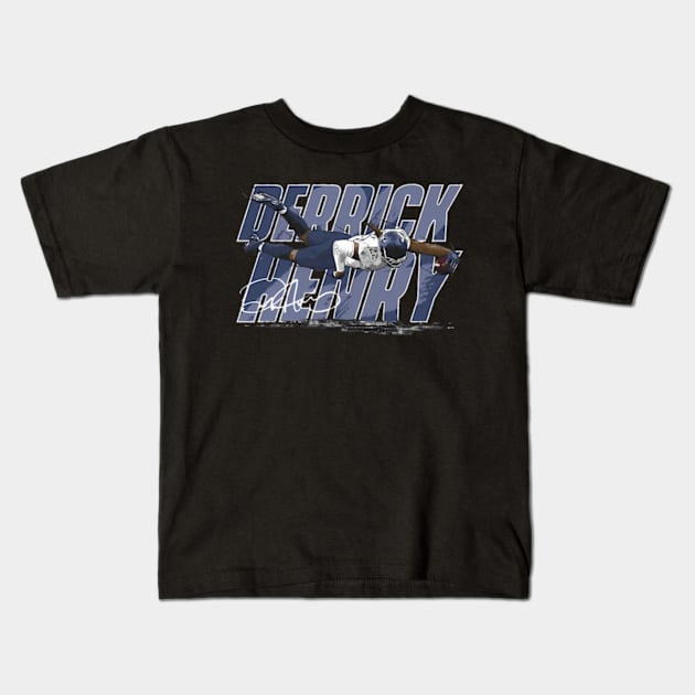 Derrick Henry Tennessee Touchdown Kids T-Shirt by caravalo